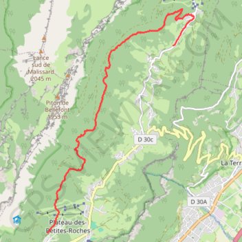 Itinéraire Saint Hilaire - col de Marcieu 38, distance, dénivelé, altitude, carte, profil, trace GPS