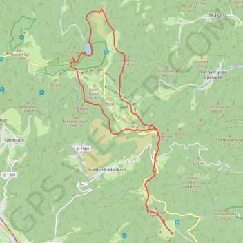 Itinéraire Tour du Grand Ballon, distance, dénivelé, altitude, carte, profil, trace GPS