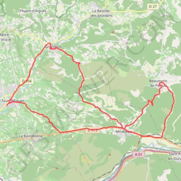 Itinéraire Boucle de Beaumont, distance, dénivelé, altitude, carte, profil, trace GPS