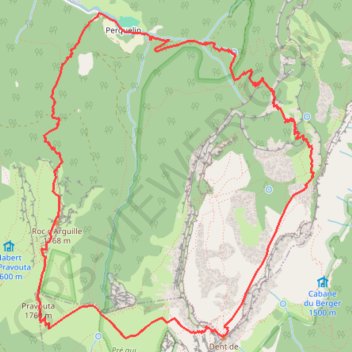 Itinéraire Dent de Crolles - Arguille - Giclard en boucle depuis Perquelin (Chartreuse), distance, dénivelé, altitude, carte, profil, trace GPS