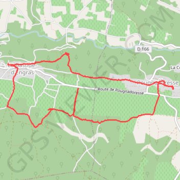 Itinéraire Pougnadoresse, distance, dénivelé, altitude, carte, profil, trace GPS