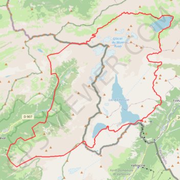Itinéraire Rando : Tour du Ruan, distance, dénivelé, altitude, carte, profil, trace GPS