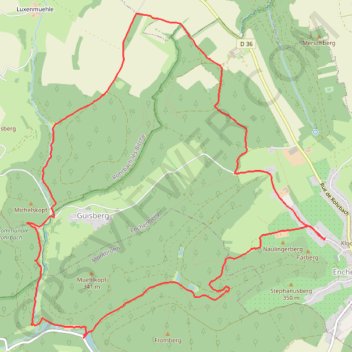 Itinéraire De Enchenberg vers Hoernerhof, distance, dénivelé, altitude, carte, profil, trace GPS