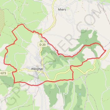 Itinéraire Le grand tour d'Alvignac Les Eaux, distance, dénivelé, altitude, carte, profil, trace GPS