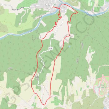 Itinéraire Ermitage collias, distance, dénivelé, altitude, carte, profil, trace GPS