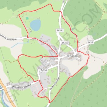 Itinéraire Tour de Barbazan, distance, dénivelé, altitude, carte, profil, trace GPS