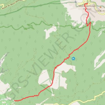 Itinéraire Mont Ventoux, distance, dénivelé, altitude, carte, profil, trace GPS