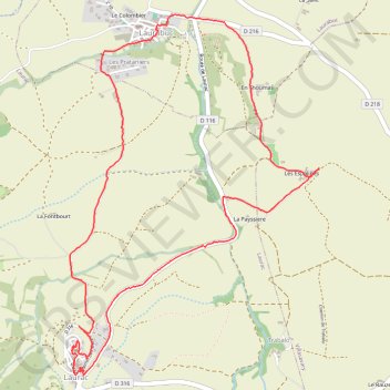 Itinéraire 180913 Laurac, distance, dénivelé, altitude, carte, profil, trace GPS