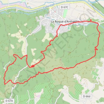 Itinéraire La Roque d'Anthéron, distance, dénivelé, altitude, carte, profil, trace GPS