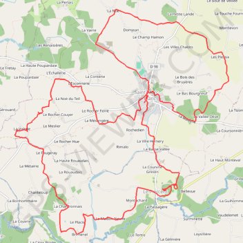 Itinéraire Circuit pr Saint MARC LE BLANC, distance, dénivelé, altitude, carte, profil, trace GPS