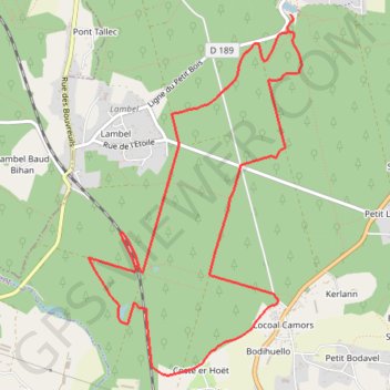 Itinéraire Circuit de l'Étoile - Camors, distance, dénivelé, altitude, carte, profil, trace GPS