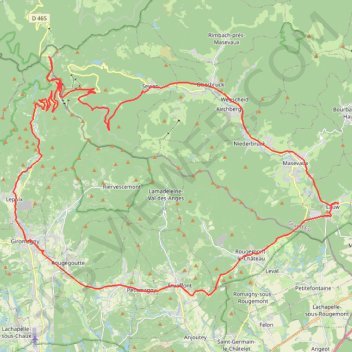Itinéraire Lauw - Giromagny - Ballon d'Alsace - Sewen - Lauw, distance, dénivelé, altitude, carte, profil, trace GPS