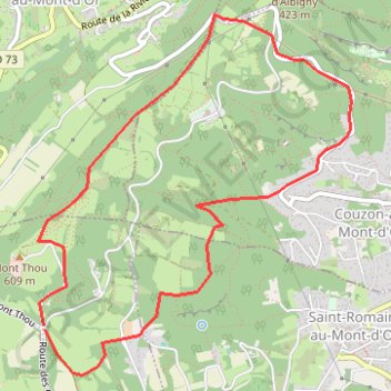 Itinéraire Boucle sous le Mont Thou, distance, dénivelé, altitude, carte, profil, trace GPS