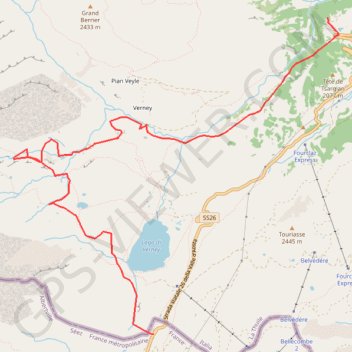 Itinéraire Traversée du Grand au Petit St-Bernard, distance, dénivelé, altitude, carte, profil, trace GPS