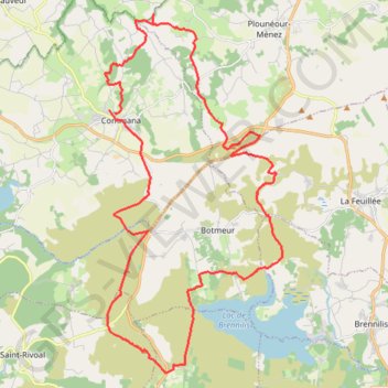 Itinéraire Tro Menez Are - Commana, distance, dénivelé, altitude, carte, profil, trace GPS