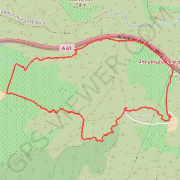 Itinéraire Étang de Jonquiéres - Narbonne, distance, dénivelé, altitude, carte, profil, trace GPS