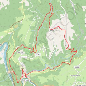 Itinéraire TRAIL D'AQUI 08 - ESTAING - 15km et 600 D+, distance, dénivelé, altitude, carte, profil, trace GPS