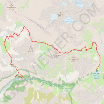 Itinéraire Col de la vallette, distance, dénivelé, altitude, carte, profil, trace GPS