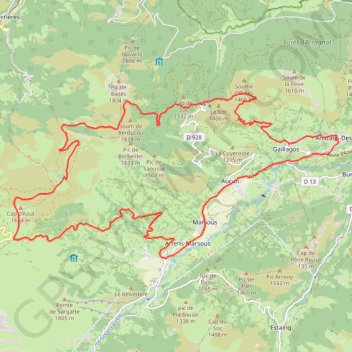 Itinéraire Rando des 7 cols, distance, dénivelé, altitude, carte, profil, trace GPS