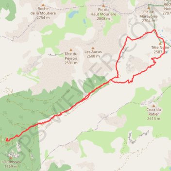 Itinéraire Bel Pinet-Lac Néal-Vallon de Pansier-Bel Pinet, distance, dénivelé, altitude, carte, profil, trace GPS
