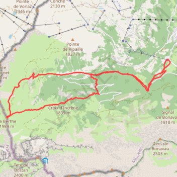 Itinéraire La Berte / Berthe, distance, dénivelé, altitude, carte, profil, trace GPS