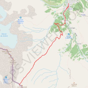Itinéraire Aller-retour la Fouly - Petit col Ferret, distance, dénivelé, altitude, carte, profil, trace GPS