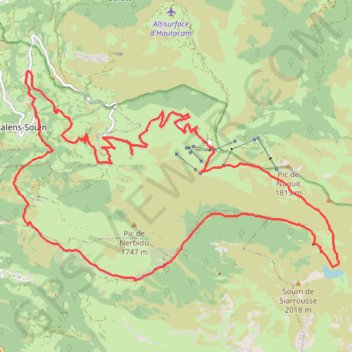 Itinéraire Hautacam et lac d'Isaby, distance, dénivelé, altitude, carte, profil, trace GPS