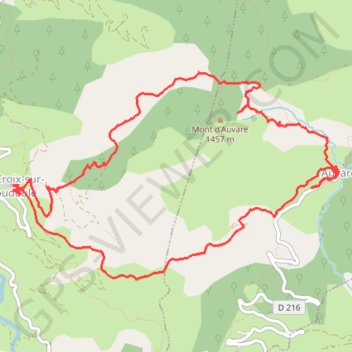 Itinéraire Tour du Mont-d'Auvare, distance, dénivelé, altitude, carte, profil, trace GPS