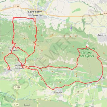 Itinéraire Paradou-Paradou, distance, dénivelé, altitude, carte, profil, trace GPS