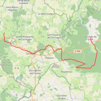Itinéraire Meadow Brook - Le Grand Brais_CAVALIER, distance, dénivelé, altitude, carte, profil, trace GPS