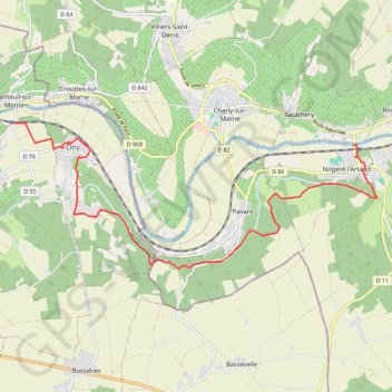Itinéraire Rando de Nantueil-Saâcy à Nogent-l'Artaud, distance, dénivelé, altitude, carte, profil, trace GPS