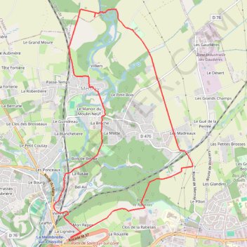 Itinéraire Le Dolmen de Mettray - Buisson Boué, distance, dénivelé, altitude, carte, profil, trace GPS