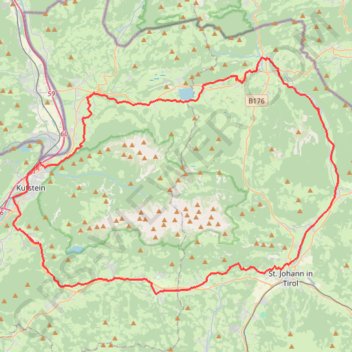 Itinéraire track1, distance, dénivelé, altitude, carte, profil, trace GPS