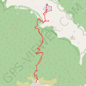 Itinéraire Chatillon Glandasse, distance, dénivelé, altitude, carte, profil, trace GPS