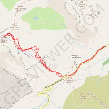 Itinéraire Pointe Blanche, distance, dénivelé, altitude, carte, profil, trace GPS