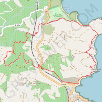 Itinéraire Paulilles - Banyuls, distance, dénivelé, altitude, carte, profil, trace GPS