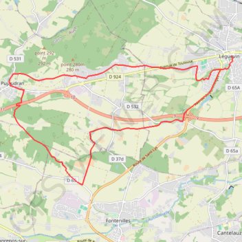 Itinéraire Cinq lieues au pied levé !, distance, dénivelé, altitude, carte, profil, trace GPS