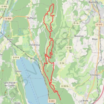 Itinéraire De la Chambotte au mont Clergeon, distance, dénivelé, altitude, carte, profil, trace GPS