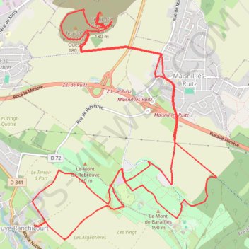 Itinéraire Ligne 1, distance, dénivelé, altitude, carte, profil, trace GPS