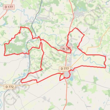 Itinéraire circuit en ligne 4(pléchâtel), distance, dénivelé, altitude, carte, profil, trace GPS
