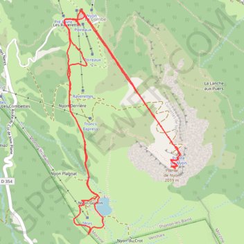 Itinéraire Morzine - Nyon Guérin, distance, dénivelé, altitude, carte, profil, trace GPS