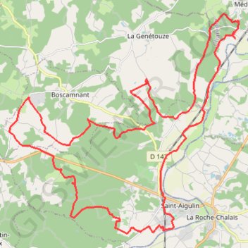 Itinéraire Parcoul 44 kms, distance, dénivelé, altitude, carte, profil, trace GPS