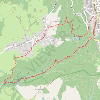 Itinéraire ITI0040, distance, dénivelé, altitude, carte, profil, trace GPS
