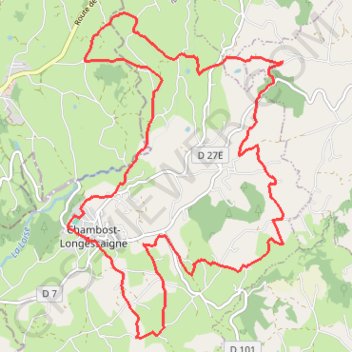 Itinéraire Montagnes du Matin - Chambost-Longessaigne, distance, dénivelé, altitude, carte, profil, trace GPS