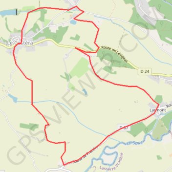 Itinéraire Chemin de La Hire - Le Castera, distance, dénivelé, altitude, carte, profil, trace GPS