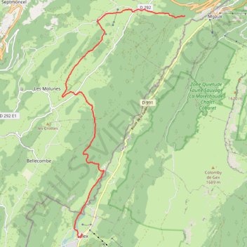 Itinéraire cr-t-de-la-neige-boucle-de-3-jours-en-raquettes-depuis-l-lex, distance, dénivelé, altitude, carte, profil, trace GPS