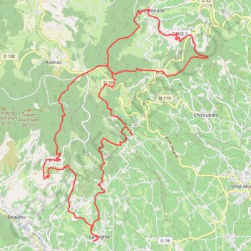 Itinéraire Rando des Primeurs, distance, dénivelé, altitude, carte, profil, trace GPS