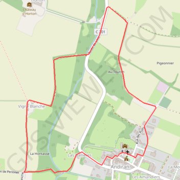 Itinéraire Andiran, balade autour du village, distance, dénivelé, altitude, carte, profil, trace GPS