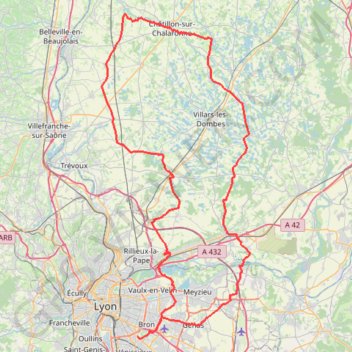 Itinéraire Sortie Dombes 2022, distance, dénivelé, altitude, carte, profil, trace GPS