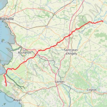 Itinéraire Brioux-Les Mathes, distance, dénivelé, altitude, carte, profil, trace GPS